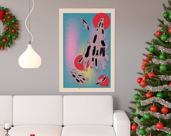 Echolalia abstract psychedelic gradient poster - weird art and illustration,