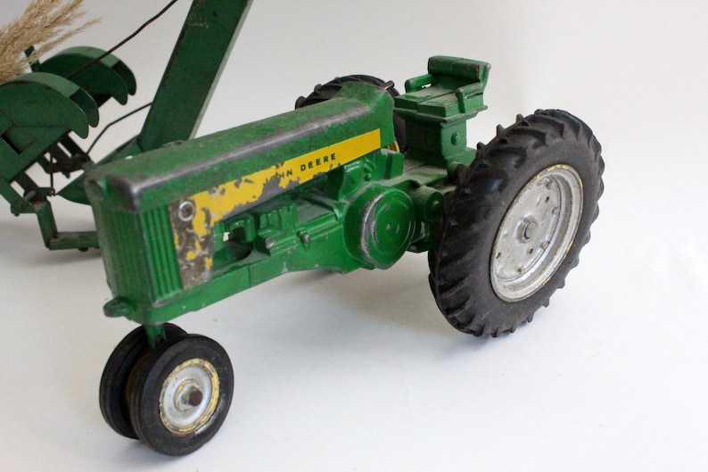 1950s John Deere Die Cast Metal Toy Tractor and Corn Picker Etsy