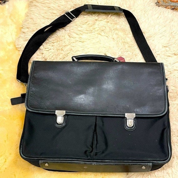 Vintage Coach Black Messenger Bag Etsy
