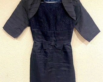 Vintage 40s black dress and jacket set