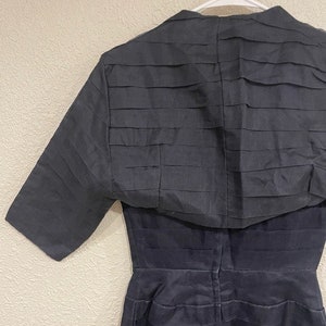 Vintage 40s black dress and jacket set image 9