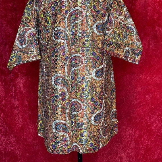 Vintage 60s sue storm psychedelic paisley metalli… - image 8