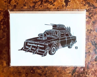 Mailing Card With Vintage Charlottesville Spudnuts Restaurant 5 x 7 Inches BellavanceInk