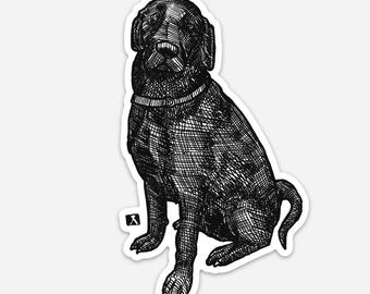 BellavanceInk: Black Lab Dog Vinyl Sticker