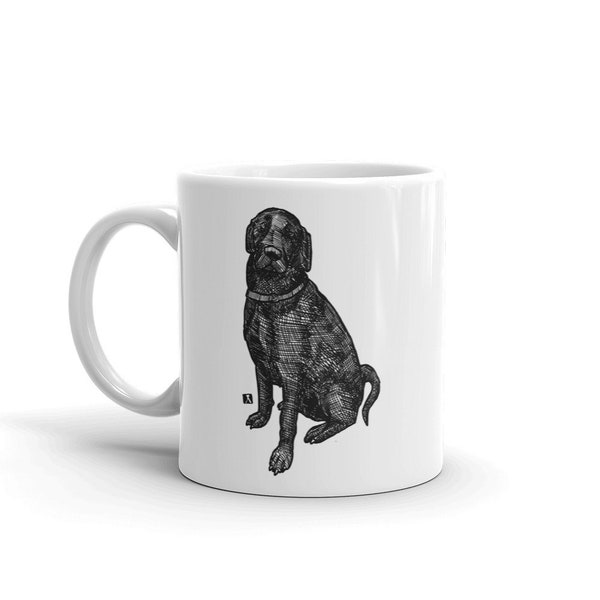 BellavanceInk: Coffee Mug With Sitting Black Labrador Retriever Black Lab