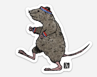 BellavanceInk: Rat Running In A Rat Race Vinyl Sticker