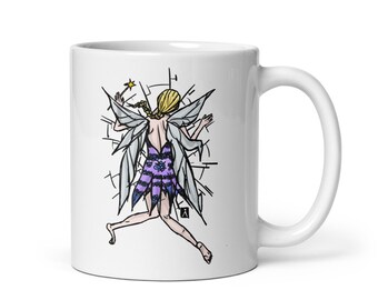 BellavanceInk: taza de café con un hada mágica salpicando en una taza de café