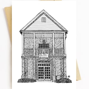 BellavanceInk: Wenskaart met een pen &inkt tekening van de Dr. Ho's Humble Pie In North Garden Restaurant 5 x 7 inch