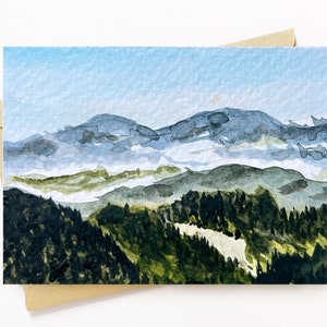 BellavanceInk: Kartka z pozdrowieniami z akwarelą przedstawiającą Góry Blue Ridge 5 x 7 cali