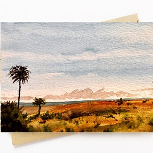 BellavanceInk: Greeting Card With Watercolor Of A Beach View In Todos Santos Mexico 5 x 7 Inches