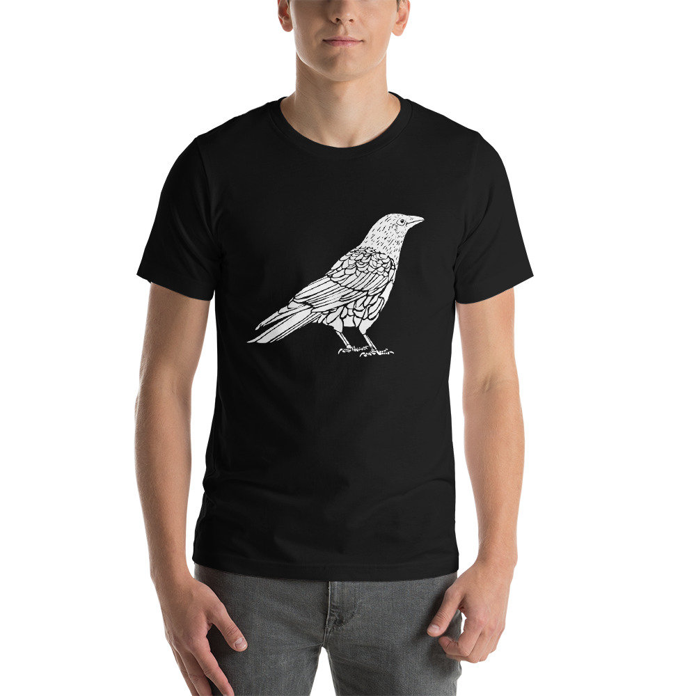 Bellavanceink: Standing Crow Design on Short Sleeve T-shirt - Etsy