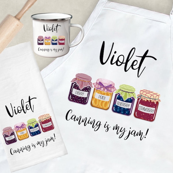 Canning apron, personalized canning jars gift with pockets mason jar  - housewarming gift it's canning season