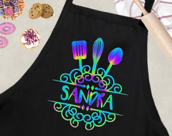 Rainbow Tie Dye Apron - Youth & Teens Cooking Apron