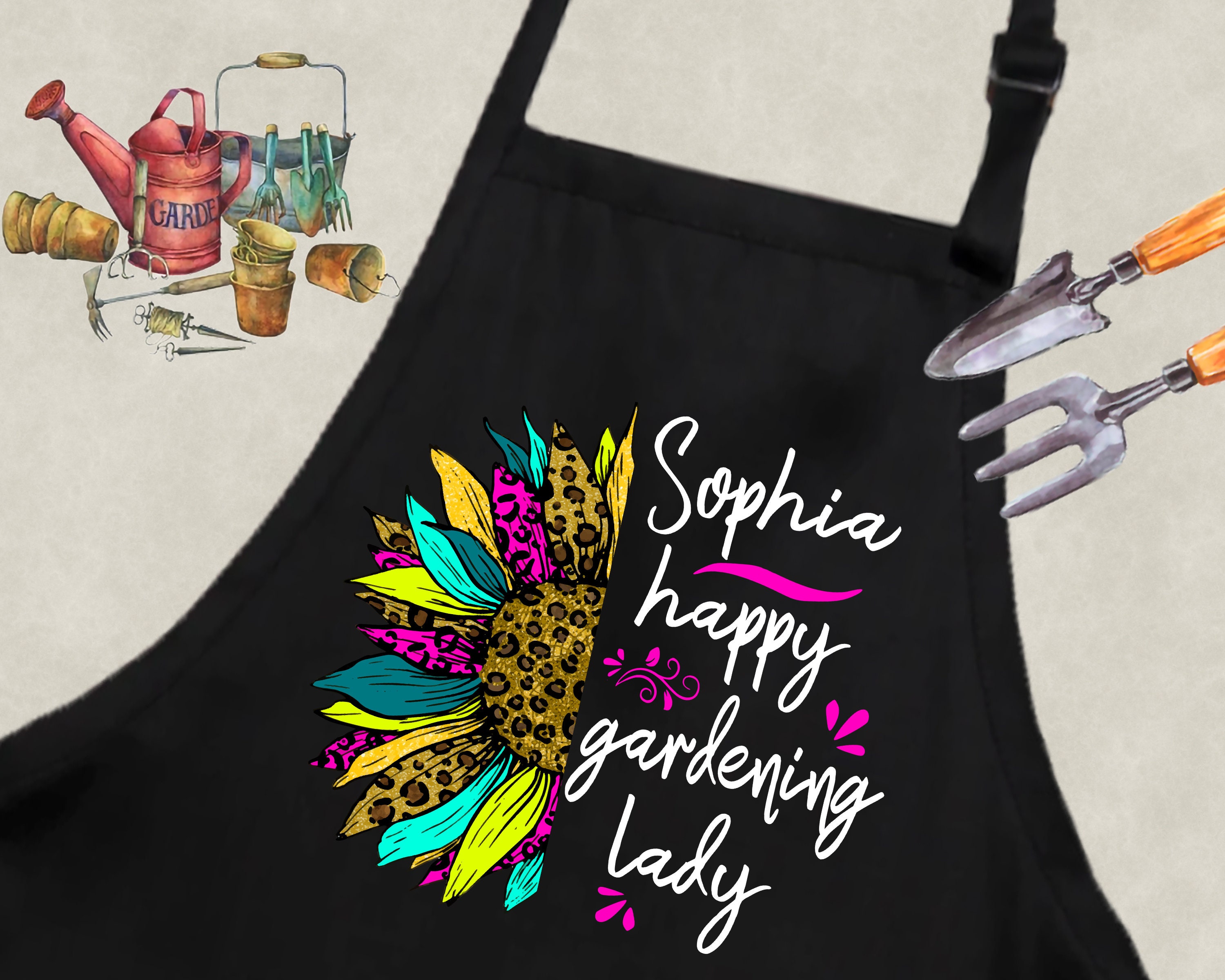 Gardening garden apron custom apron personalized apron Etsy