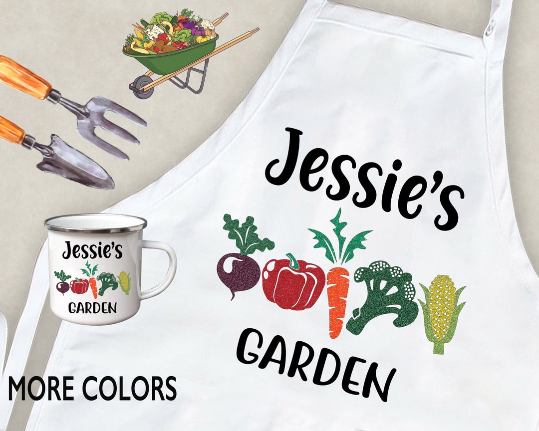 Women's Gardening Apron, Custom Pockets Apron, Personalized Gardener