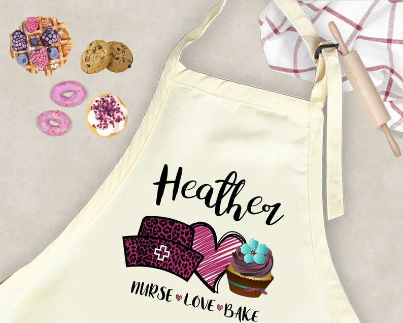 Nurse Apron Personalized Nurse Apron Customized Apron Etsy