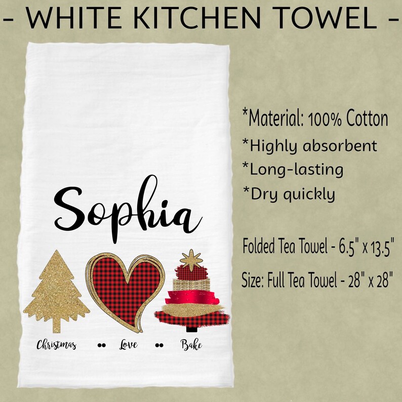 baking apron Customized Apron Christmas love bake Christmas custom Apron Personalized Apron
