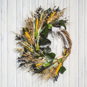 Dried flower wreath, Spring and Summer door wreath, Front door wreath,  Flowers wall decor, Front door preserved wreath, Personalized wreath