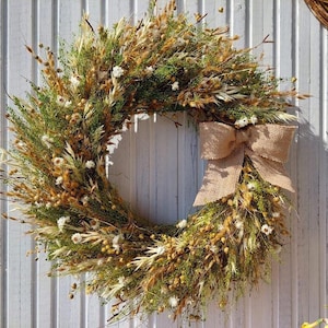 Dried flower wreath, Spring and Summer door wreath, Front door wreath,  Flowers wall decor, Front door preserved wreath, Personalized wreath