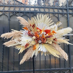Wedding Arch Decor with Pampas & Dried Flowers, Bride to be Boho style, Summer wedding flower arrangement