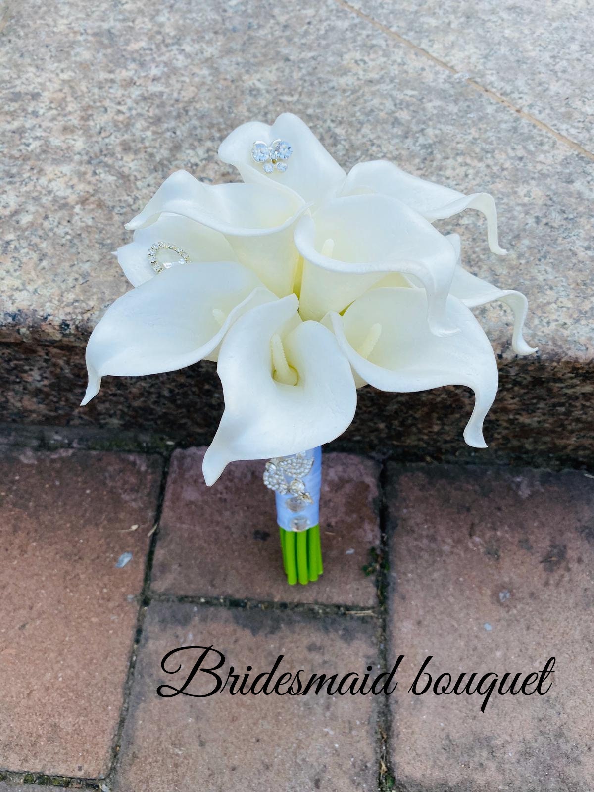 White Calla Lilies Wedding Bouquet Brooch Bouquet White - Etsy