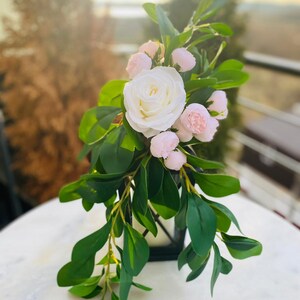Rustikale Laterne Hochzeit Herzstück Dekor mit künstlichen Blumen Bild 6