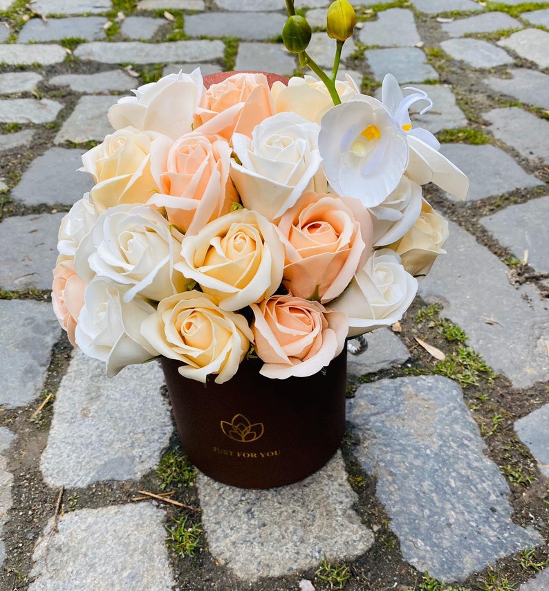 Wedding flowers box Wedding gift Floral arrangement Gift Etsy