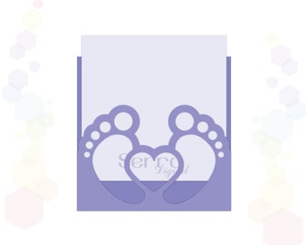 Modello di invito per biglietto per baby shower .svg .dxf .eps .pdf .png