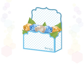 Envelope box Paper flower display box Gift box template .svg .dxf .eps .pdf .png