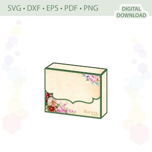 Modelo de caixa de envelope .svg .dxf .eps .pdf .png