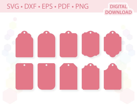 Gift Tag Shapes Template .svg .dxf .eps .pdf .png | Etsy