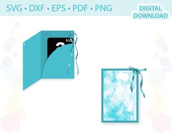 Mini Gift card envelope Gift card holder template .svg .dxf .eps .pdf .png