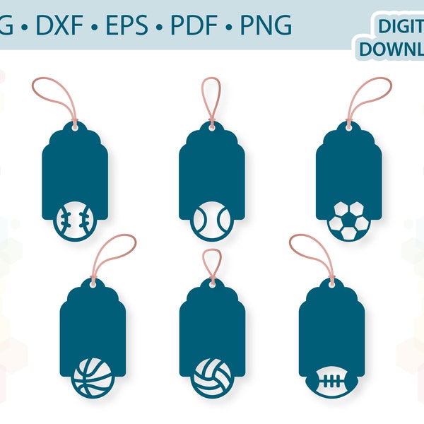Sport Gift Tag Shape templates .svg .dxf .eps .pdf .png