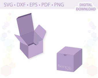 Quadratische Gunst Box Vorlage .svg .dxf .eps .pdf .png