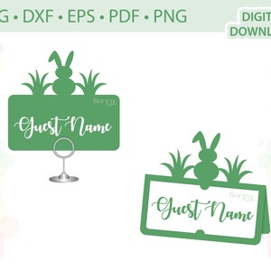 Osterhase Namenskarte Vorlage .svg .dxf .eps .pdf .png
