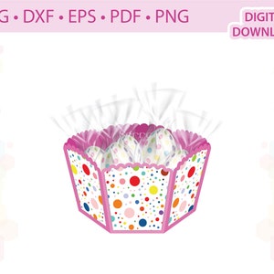 Festoneado 6 Sided Bowl Hexagon Basket plantilla .svg .dxf .eps .pdf .png