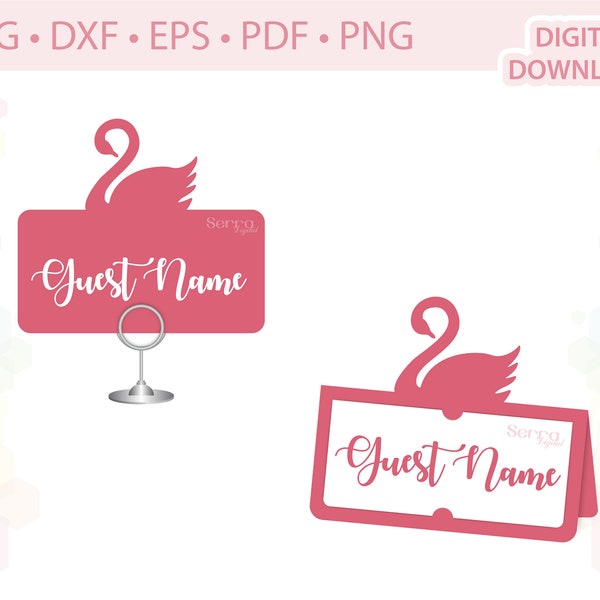 Swan Place Cards Etsy