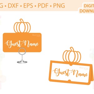 Pumpkin Place card template .svg .dxf .eps .pdf .png