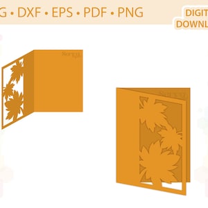 Fall Card template .svg .dxf .eps .pdf .png
