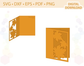 Fall Card template .svg .dxf .eps .pdf .png