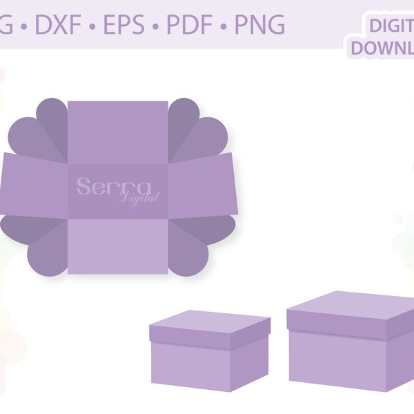 Rectangular Explosion Box templates .svg .dxf .eps .pdf .png