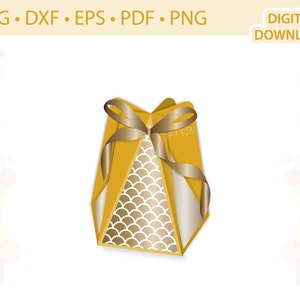 Polygonal Favor Box template .svg .dxf .eps .pdf .png