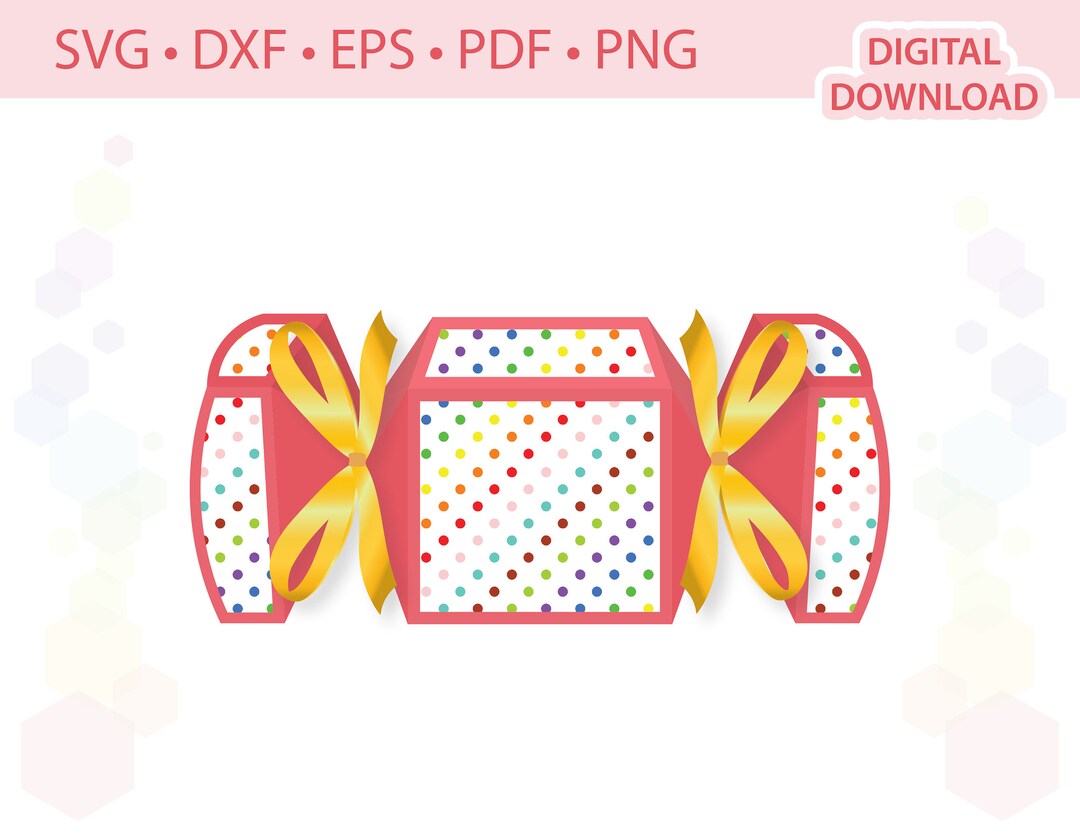 Candy Shaped Favor Box Gift Box Template .svg .dxf .eps .pdf .png Etsy