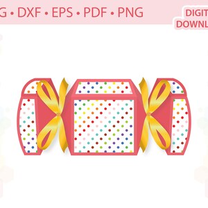 Candy Shaped Favor Box Gift Box template .svg .dxf .eps .pdf .png