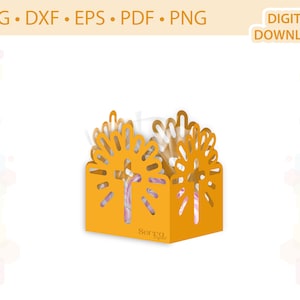Cross Favor Box template .svg .dxf .eps .pdf .png