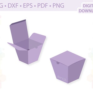 Plantilla de caja de regalo Favor Box .svg .dxf .eps .pdf .png