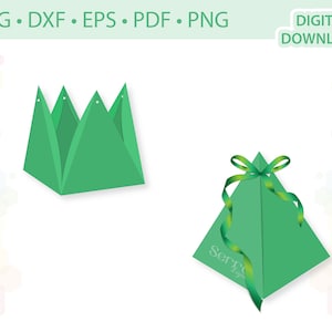 Pyramid Favor Box template .svg .dxf .eps .pdf .png
