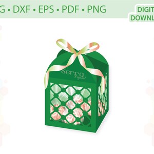 Wedding Favor Box template .svg .dxf .eps .pdf .png