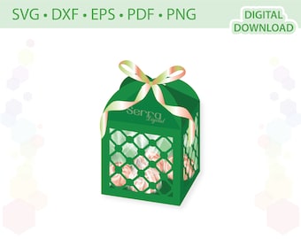 Wedding Favor Box template .svg .dxf .eps .pdf .png