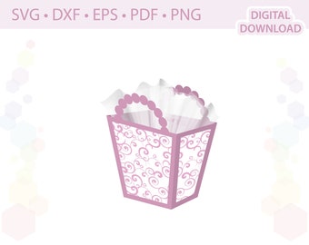 Gift bag Gift box template .svg .dxf .eps .pdf .png